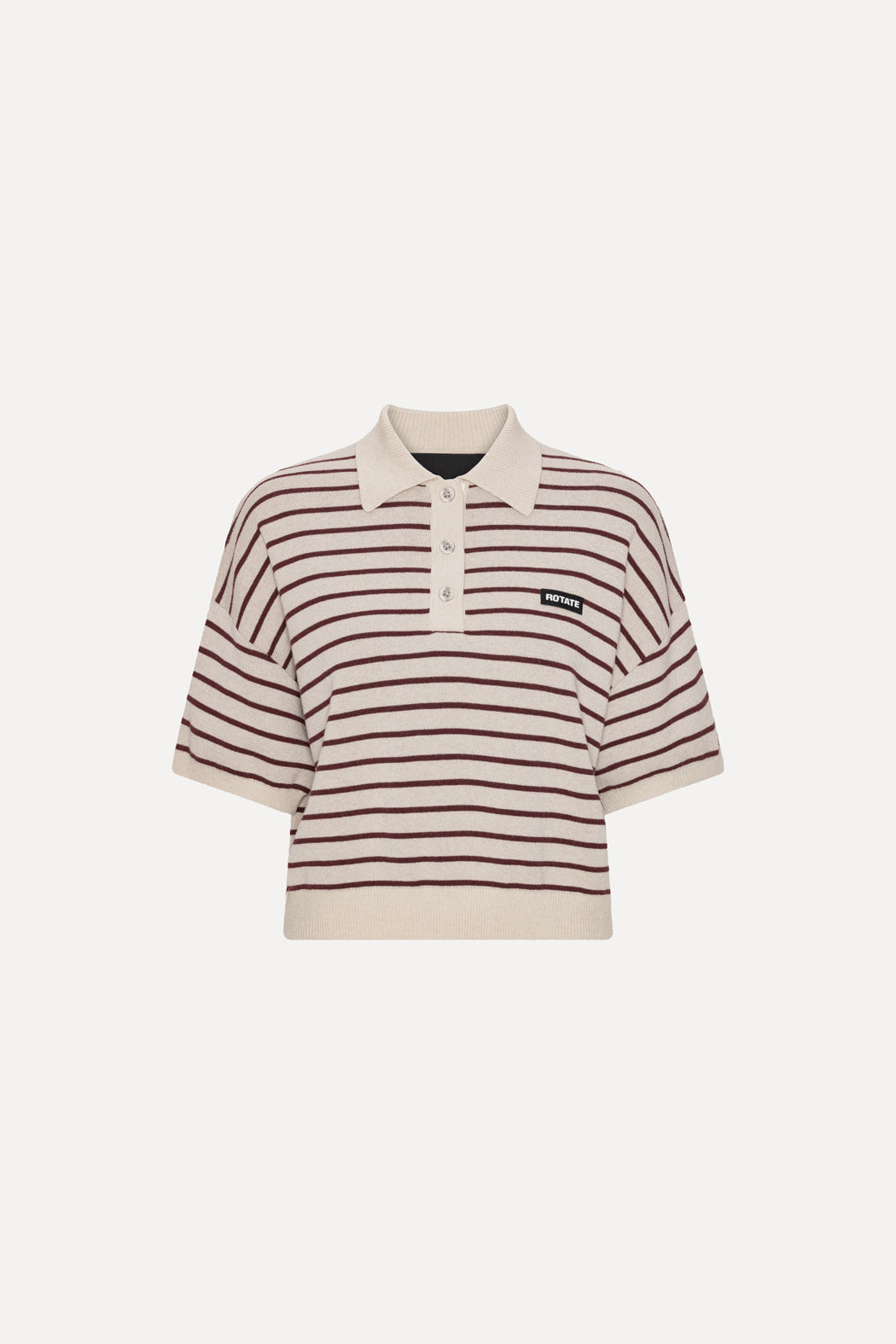 Rotate - Slinky Knit Polo 1143041764 - 1764 Oatmeal Comb.