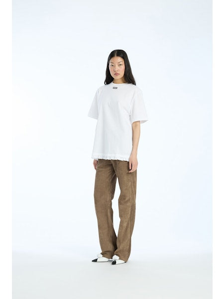 Rotate - Large T-shirt W/ Ruffle 115282400 - 400 Bright White