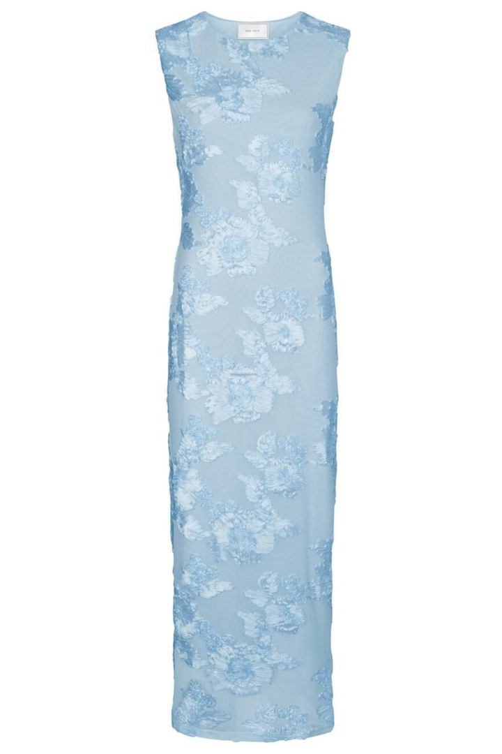 Voorbestelling - Neo Noir - Tiranna Big Flower Mesh Dress 166824 - 145 - Light Blue