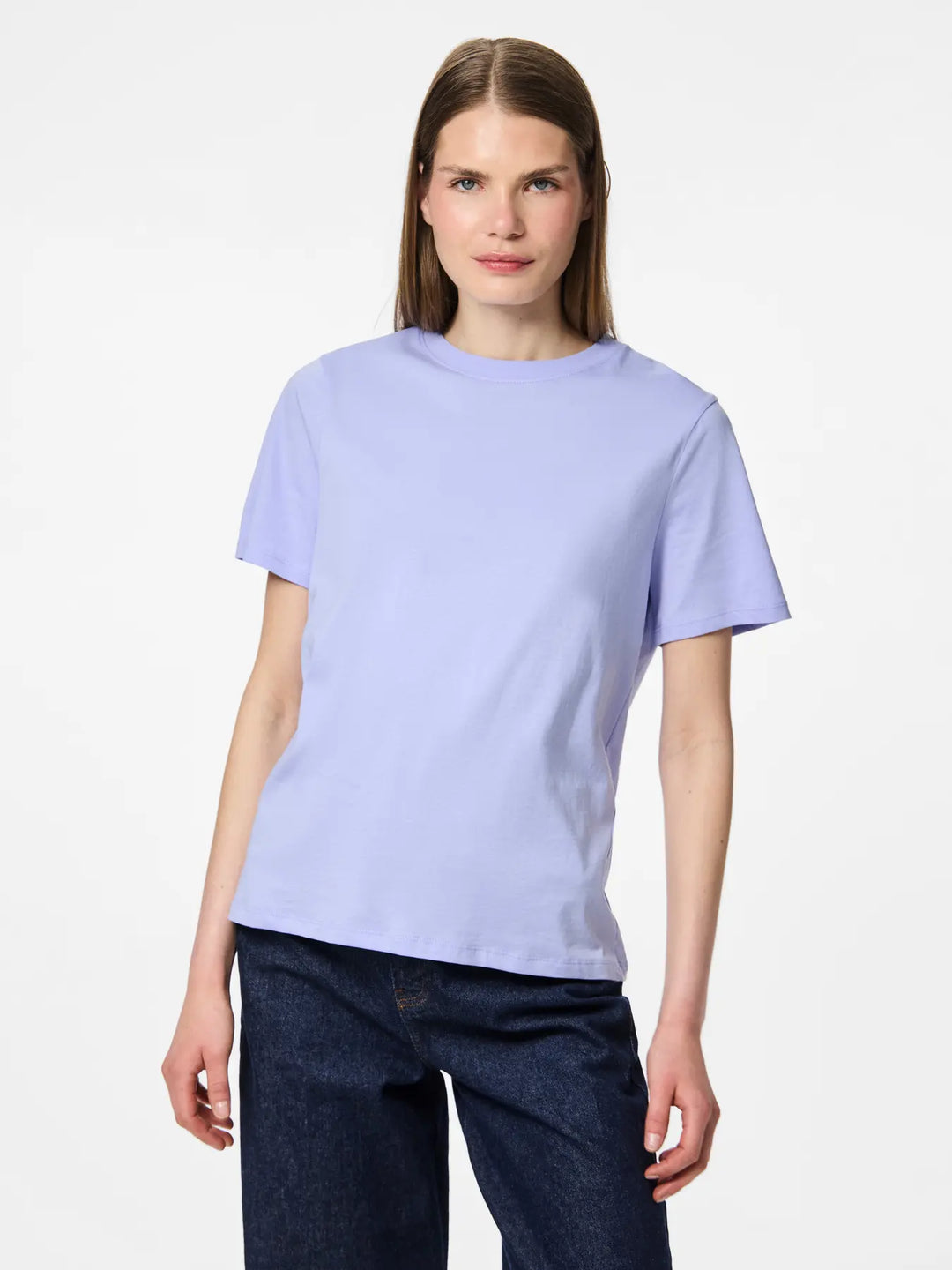 Pieces - Pcria Ss Solid Tee - 4803348 Baby Lavender