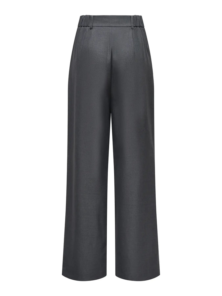 Only - Onllinda Str Mel Pants Tlr - 5034221 Dark Grey Melange