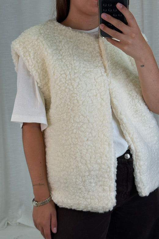 A-bee - Alicia Vest - White Veste 