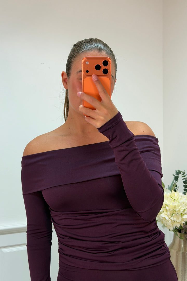 A-bee - Annelise Dress - Plum Kjoler 