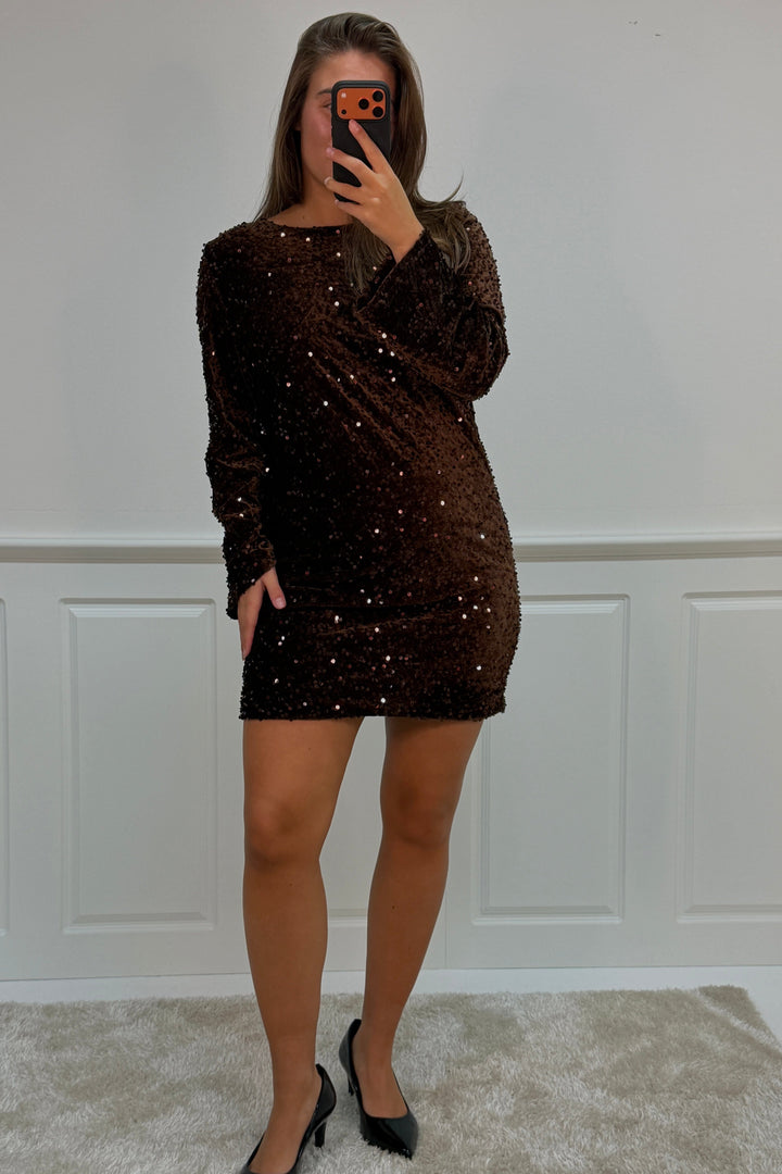 A-bee - Claudiadress - Dark Brown Kjoler 