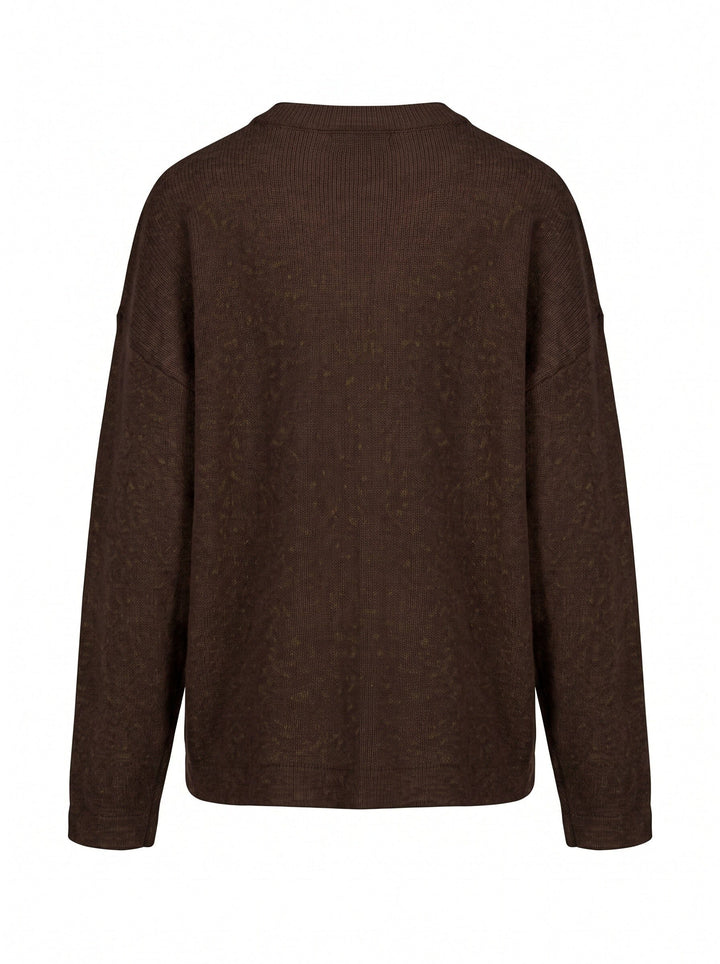 A-Bee - Elsie 3132 - Dark Brown Melange (9510) Cardigans 