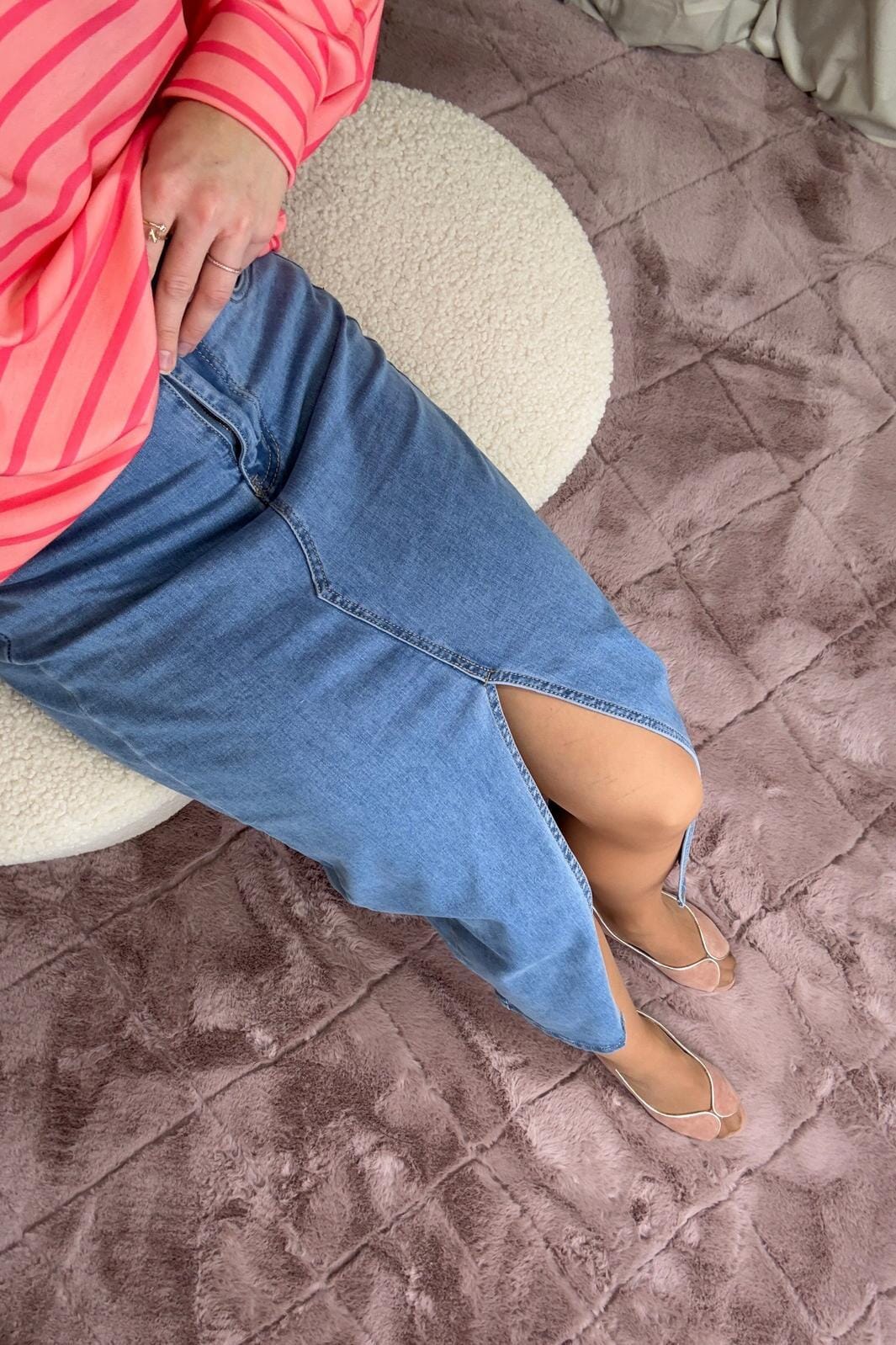 A-bee - Josefine Long Denim Skirt - Jeans Nederdele 