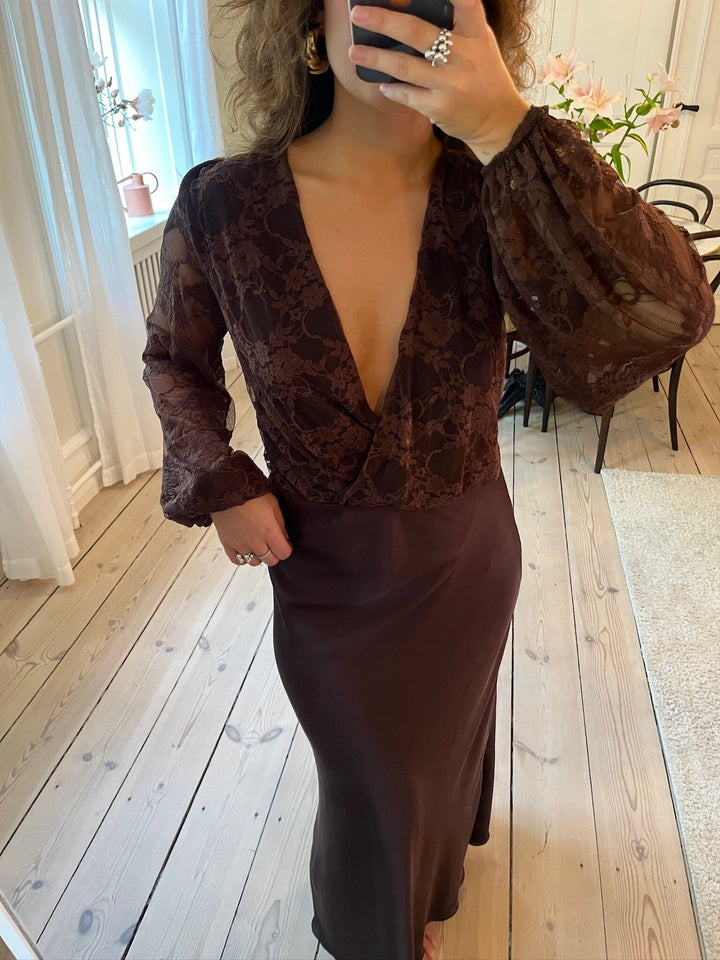 A-bee - Laurine Bodystocking - Dark Brown Bodystockings 