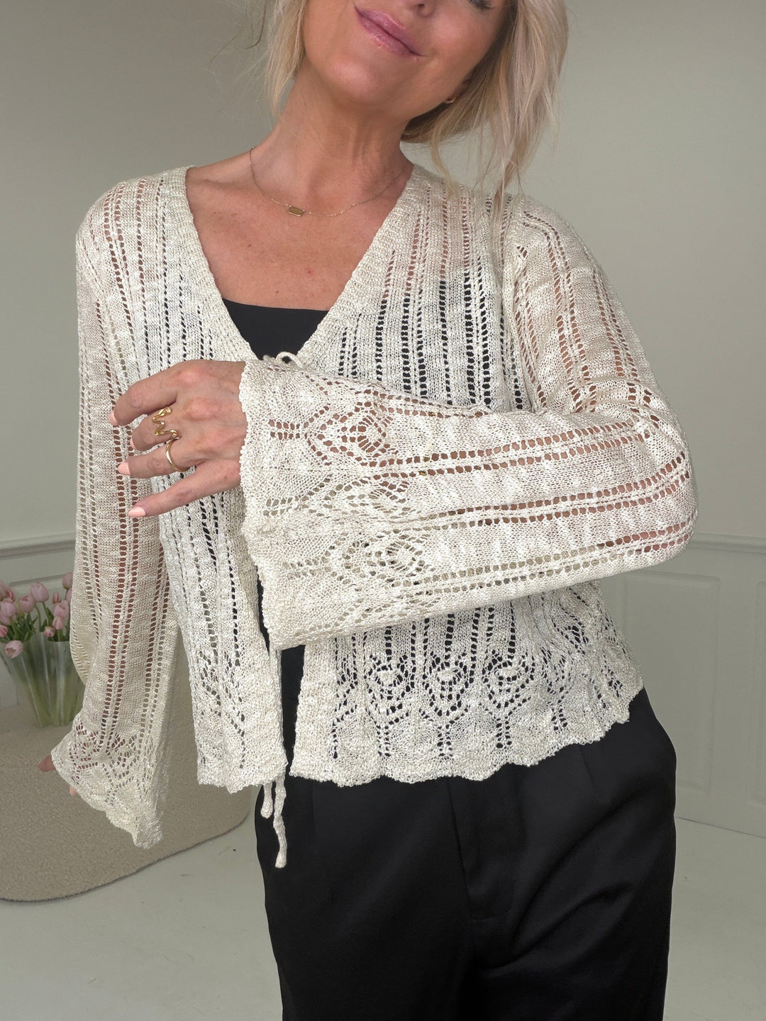 A-Bee - Liliane Cardigan - Beige Cardigans 