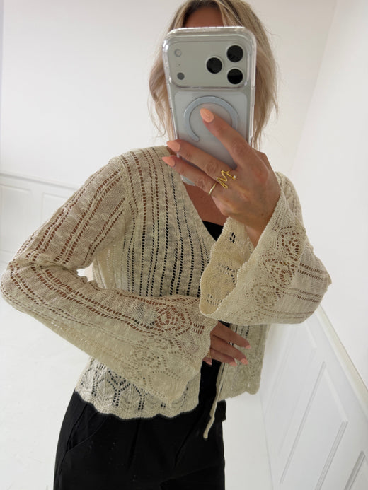 A-Bee - Liliane Cardigan - Beige Cardigans 