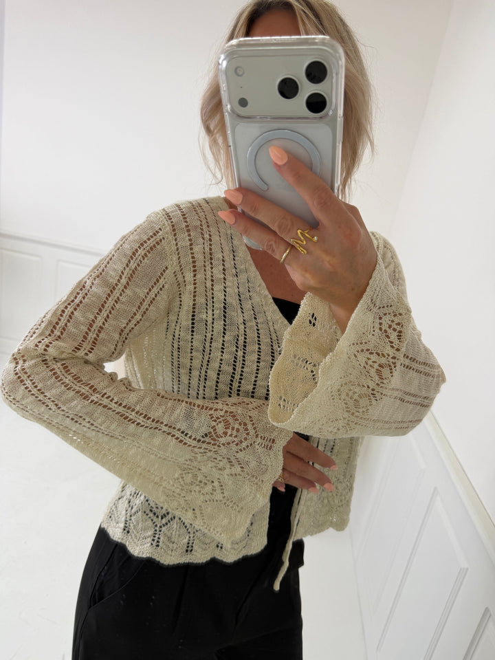 A-Bee - Liliane Cardigan - Beige Cardigans 
