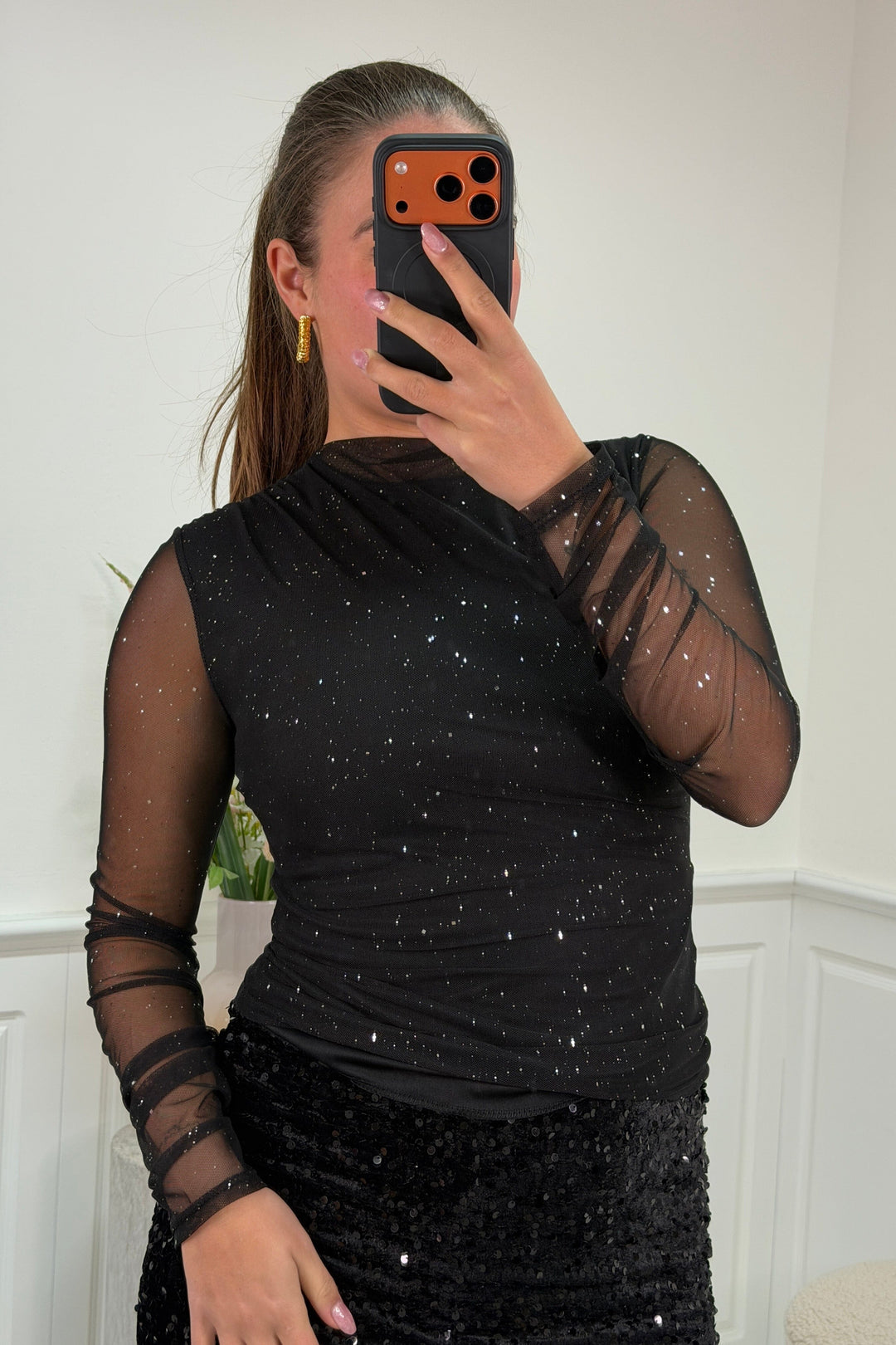 A-bee - Linetteblouse - Black Bluser 