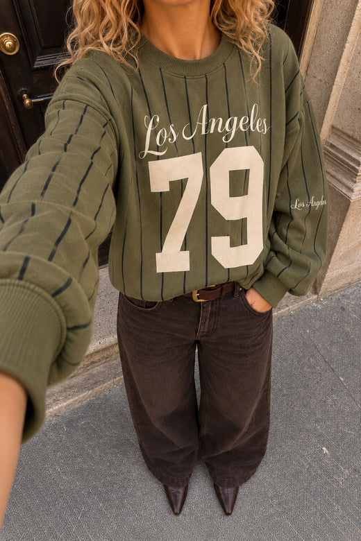 A-Bee - Lisette Sweatshirt - Khaki Sweatshirts 