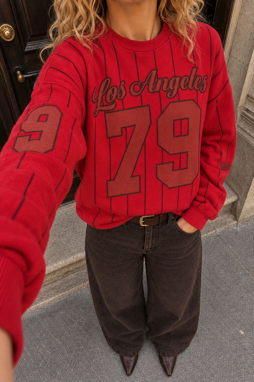 A-Bee - Lisette Sweatshirt - Red Sweatshirts 
