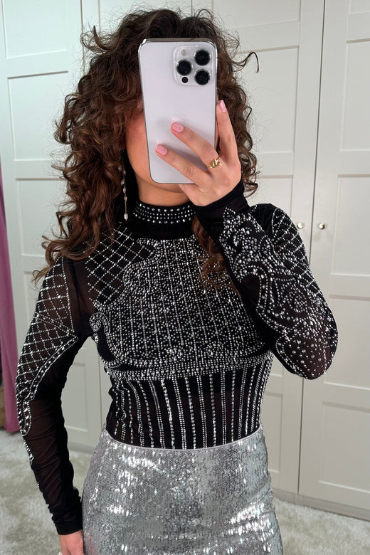 A-bee - Magdalena Bodysuit - Black Bodystockings 