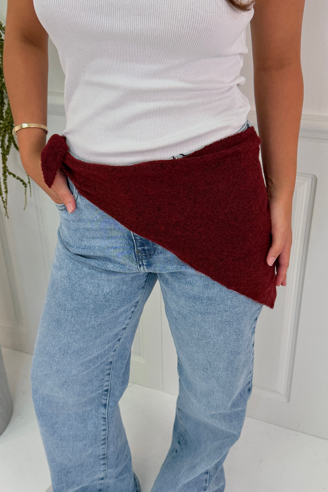 A-bee - Noelia Scarf - Burgundy Tørklæder 