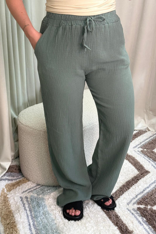 A-bee - Sonja Pants - Kaki Bukser 