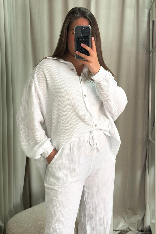 A-bee - Sonja Shirt - White Skjorter 