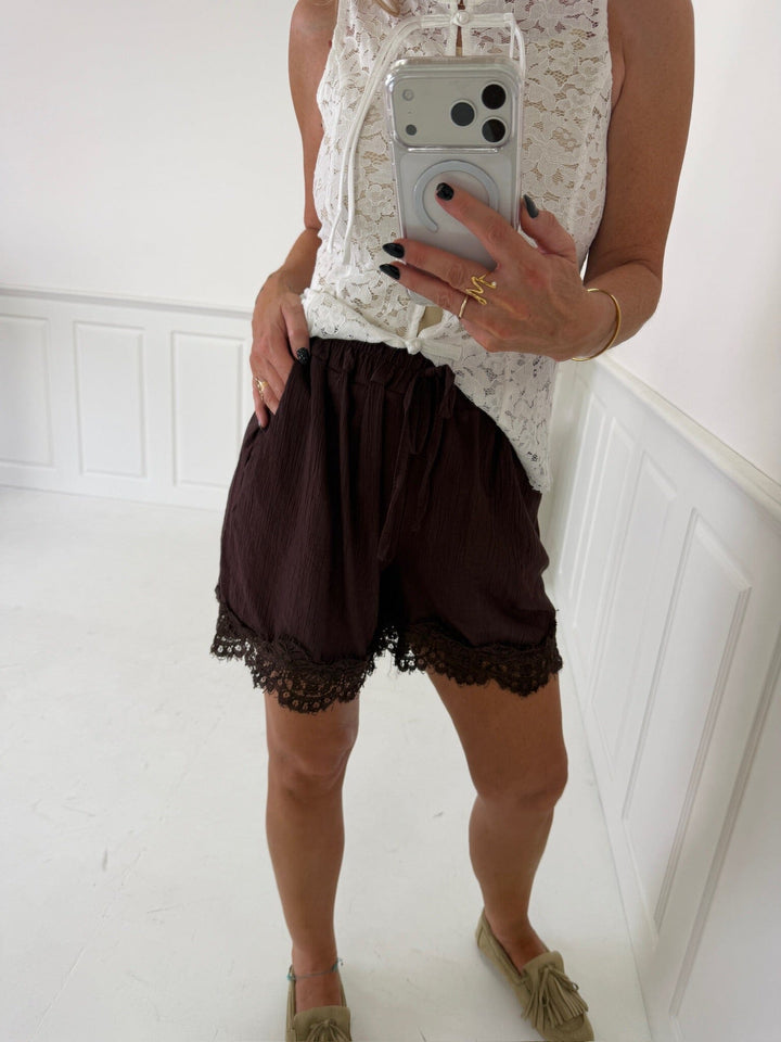 A-Bee - Vanya Shorts - Dark Brown Shorts 