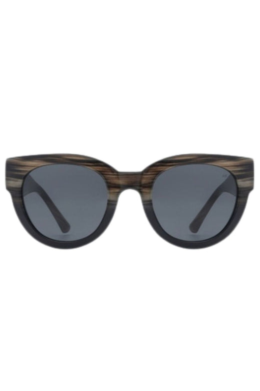 A. Kjærbede - Lilly - Striped Horn/Black Solbriller 