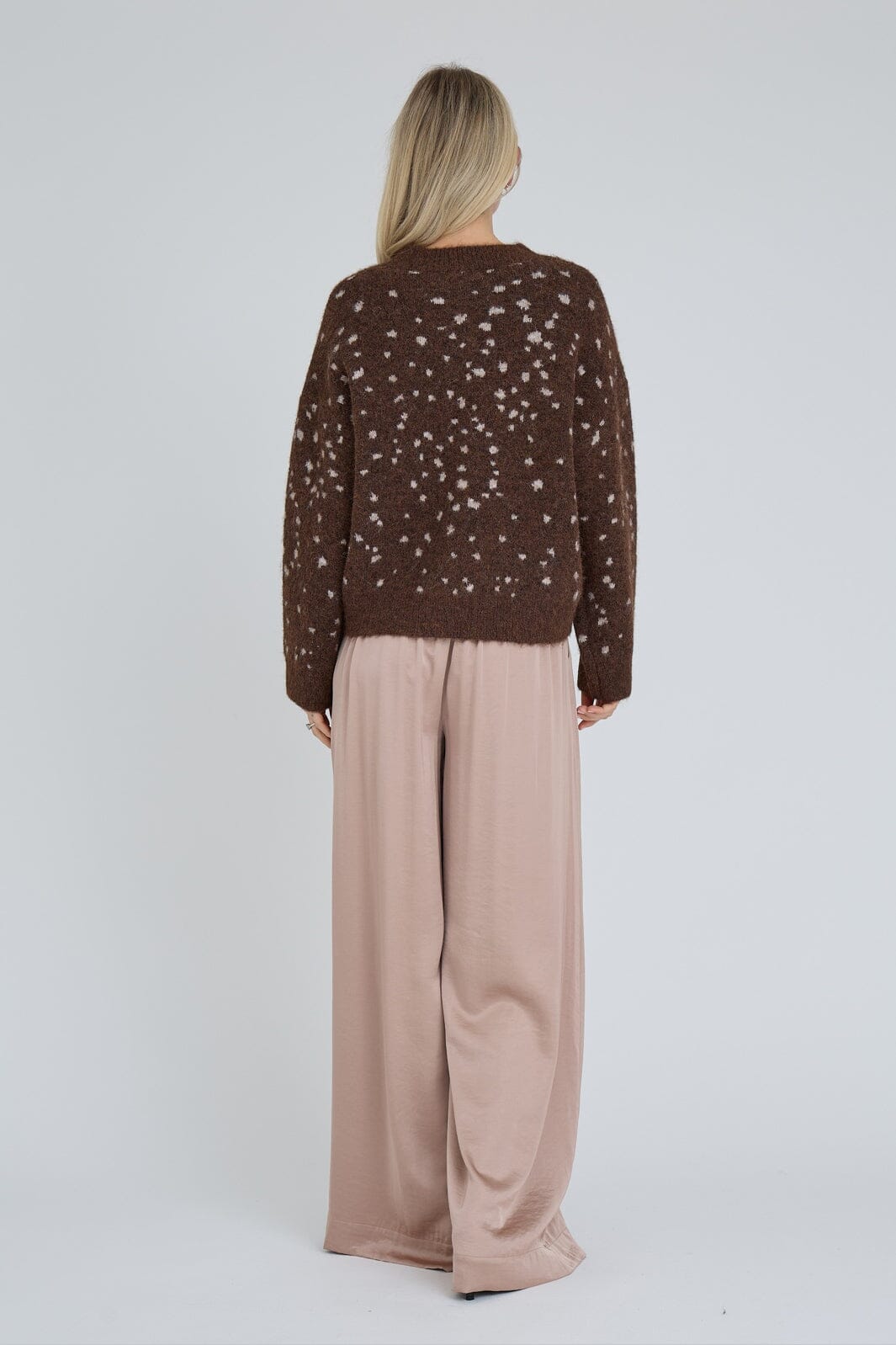 A-View - Deer Knit Pullover AV8343 - 156 - Brown/Sand