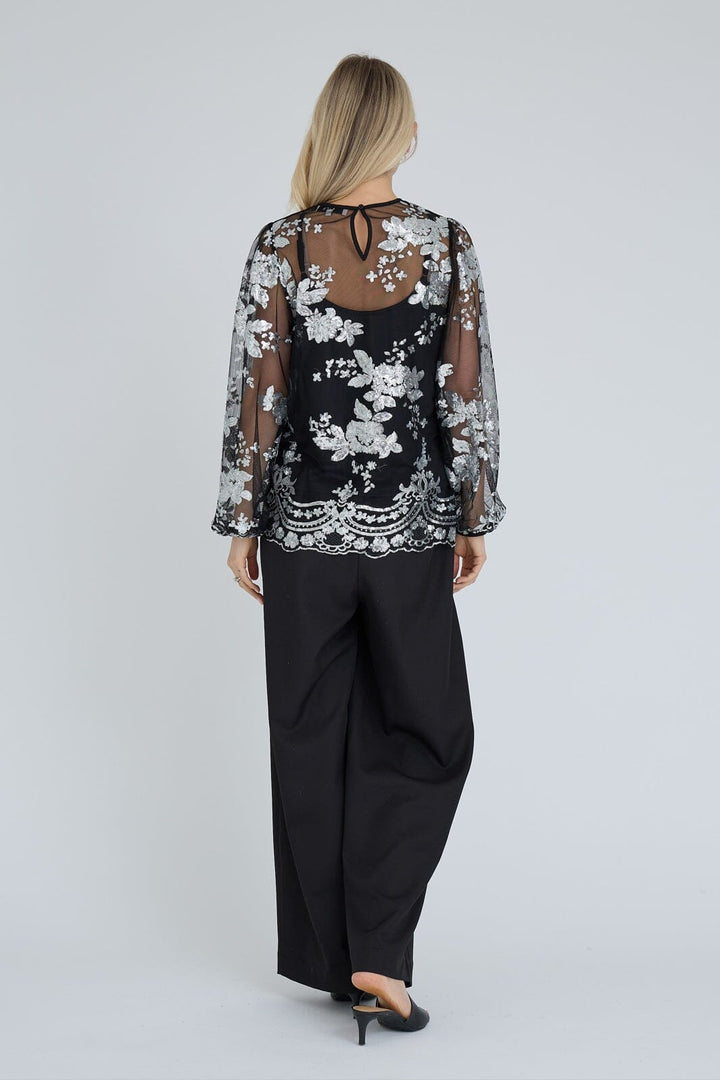 A-View - Estelle Blouse AV6093 - 045 - Black/Silver