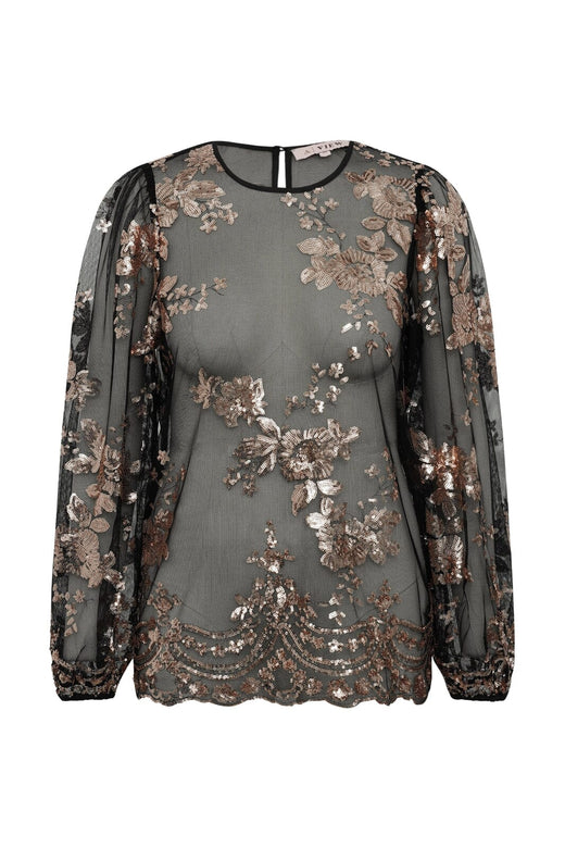 A-View - Estelle Blouse AV6093 - 307 - Rose Gold Bluser 