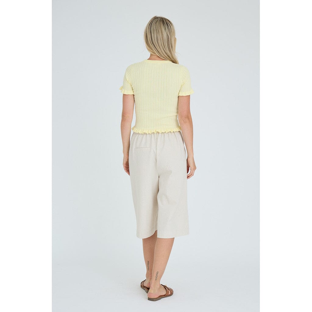 A-View - Fabi Knit Top AV7079 - 069 - Pale Yellow T-shirts 