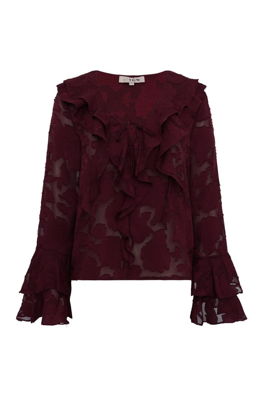 A-View - Floretta Blouse AV6090 - 266 - Cabernet Bluser 