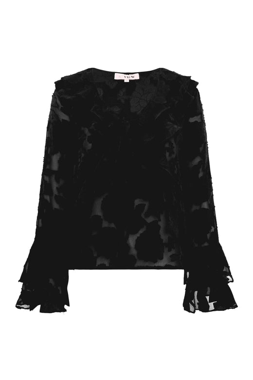 A-View - Floretta Blouse AV6090 - 999 - Black Bluser 