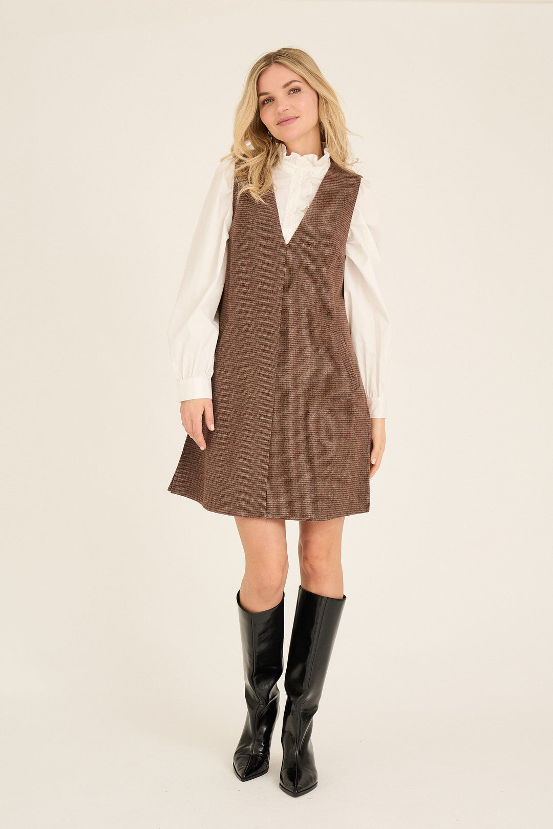 A-View - Heritage Spencer Dress AV7024 - 214 - Brown/Rust Kjoler 