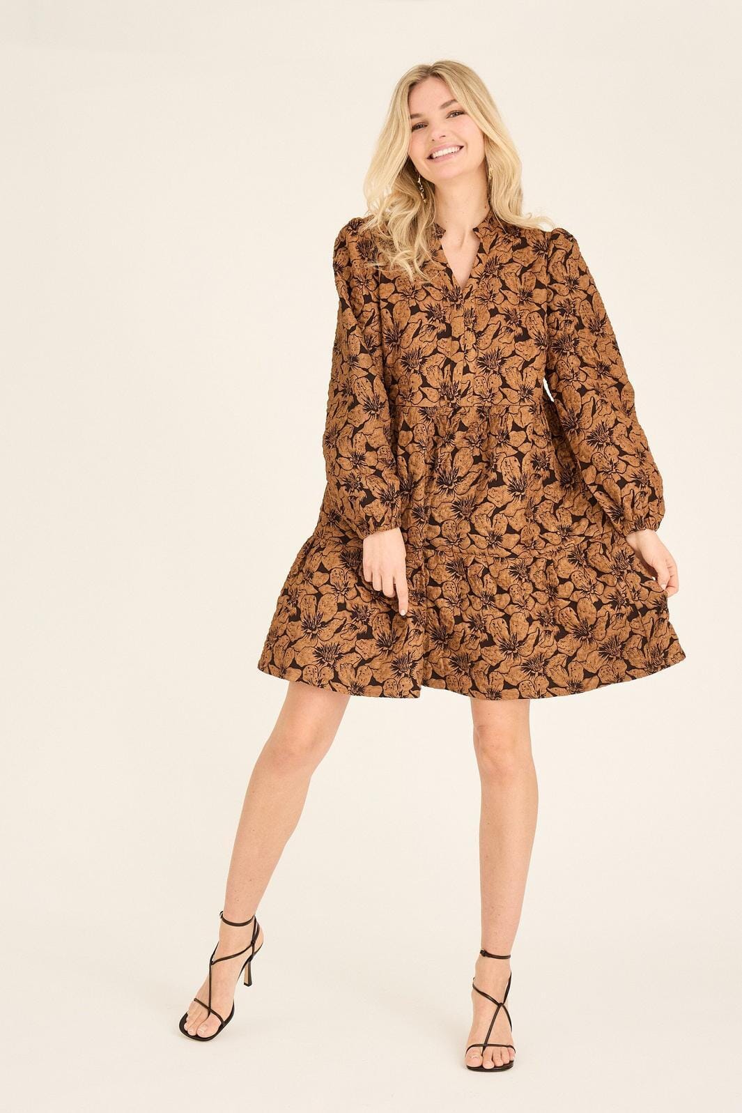 A-View - Ida Dress AV4847 - 117 - Brown Kjoler 