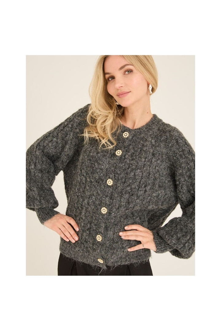 A-View - Kabba Knit Cardigan AV6022 - 283 - Dark Grey