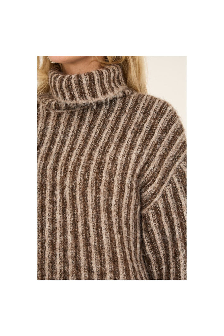 A-View - Orkido Knit Pullover AV6018 - 186 - Sand/Brown