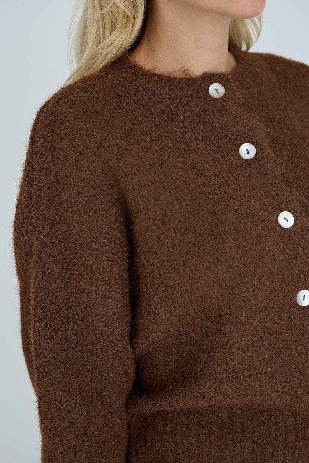 A-View - Soft Knit Cardigan AV7074 - 117 - Brown Cardigans 
