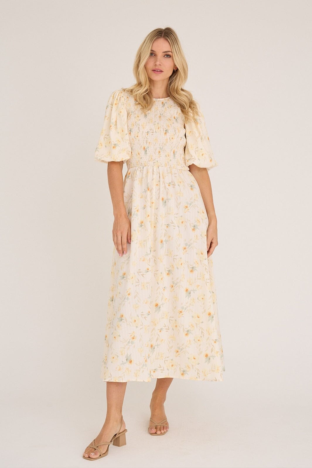 A-View - Tabita Dress AV5010 - 201 - Sand/Yellow