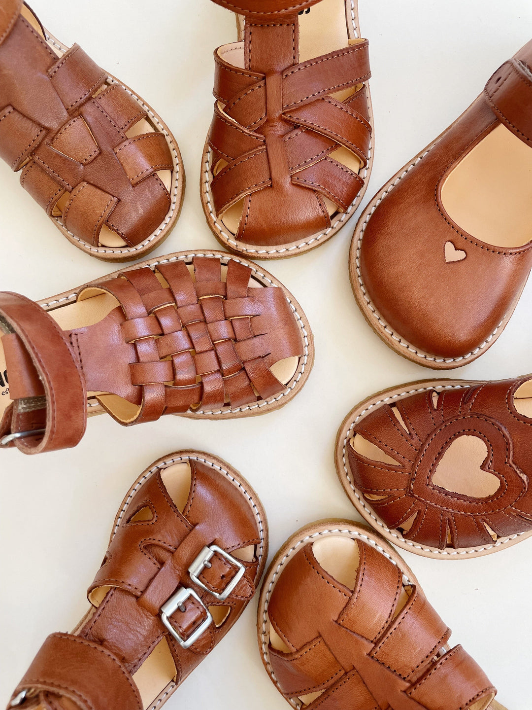 Angulus - Begynder sandal med velcrolukning - 1545 Cognac Sandaler 