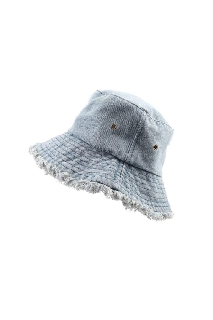 Anobel Copenhagen - Frayed Edge Denim Bucket Hat H-29073. - Light Blue