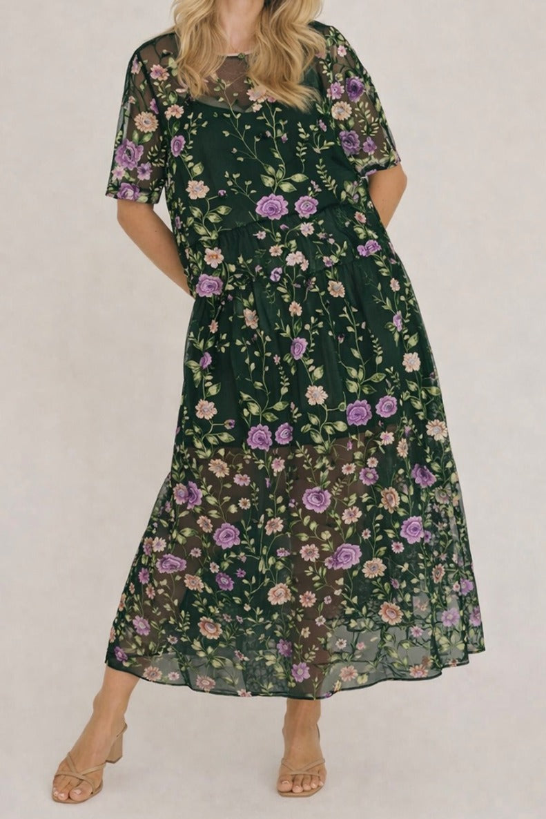 A-View - Fuschia Skirt AV4624 - 858 - Dark Green