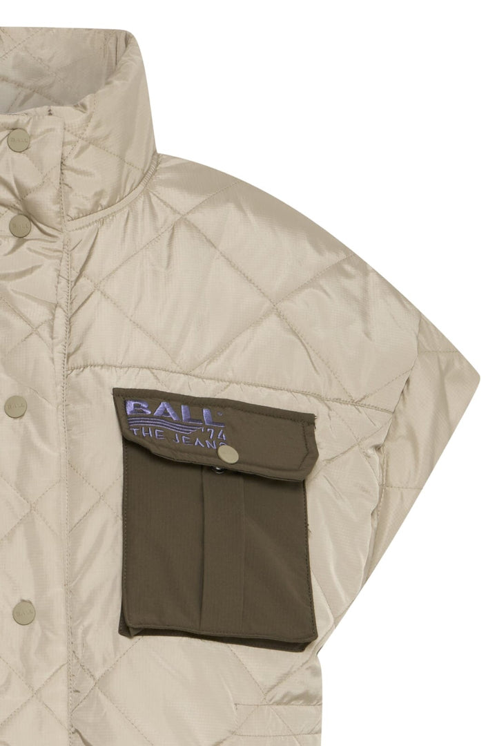 Ball - Baestel Quilted Waistcoat - 170510 Silver Sage