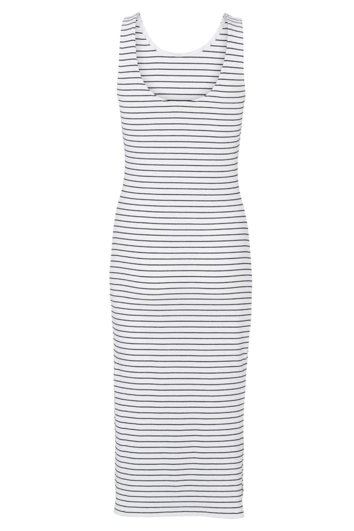 Basic Apparel - Ludmilla Openback Dress - 702 Bright White / Black