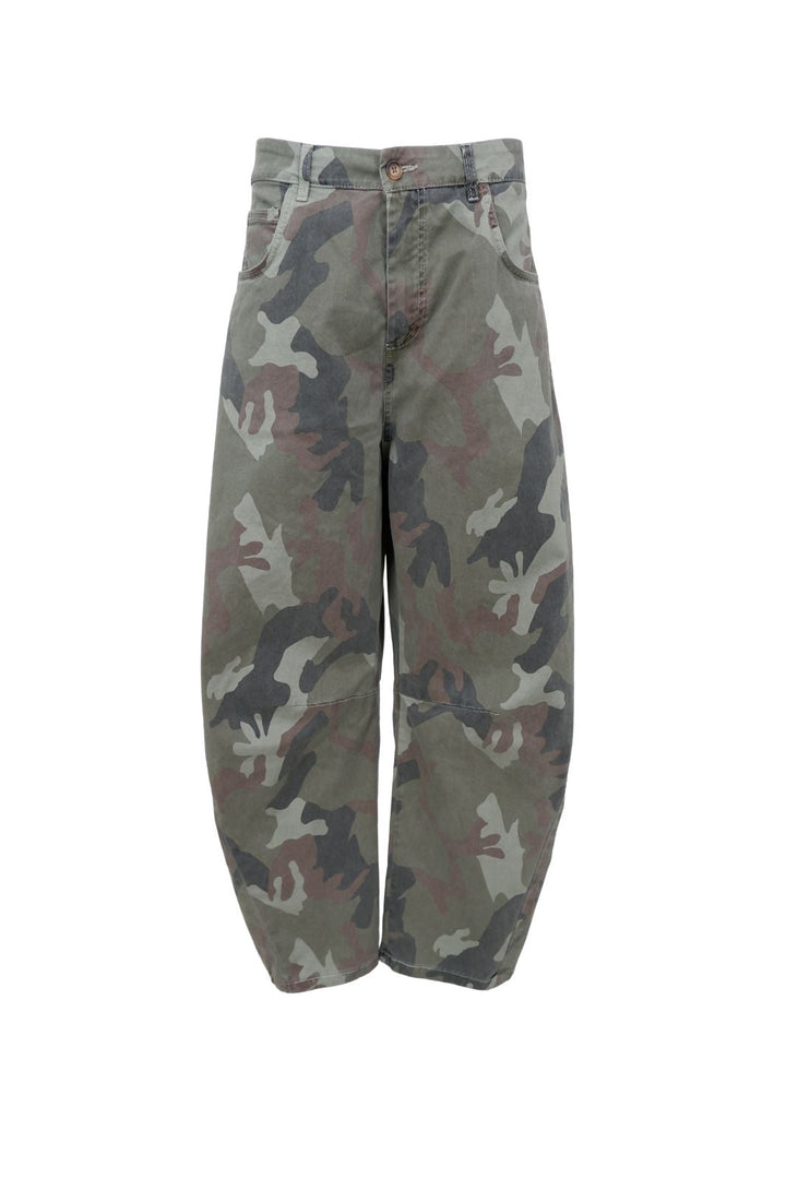 Black Colour - Bcaila Barrel Pant 41330 - Army Camouflage