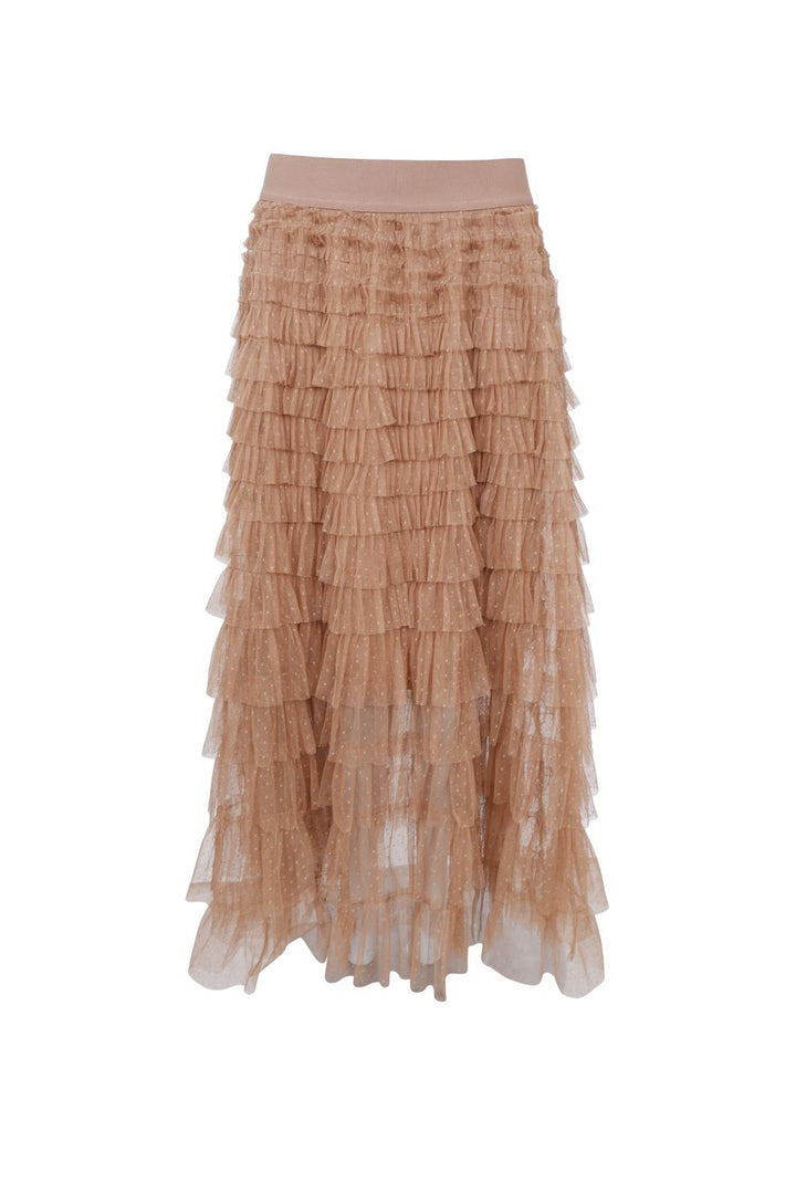 Black Colour - Bcangelina Mesh Skirt 40965 - Latte