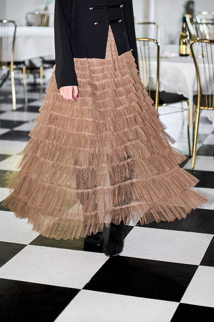 Black Colour - Bcangelina Mesh Skirt 40965 - Latte