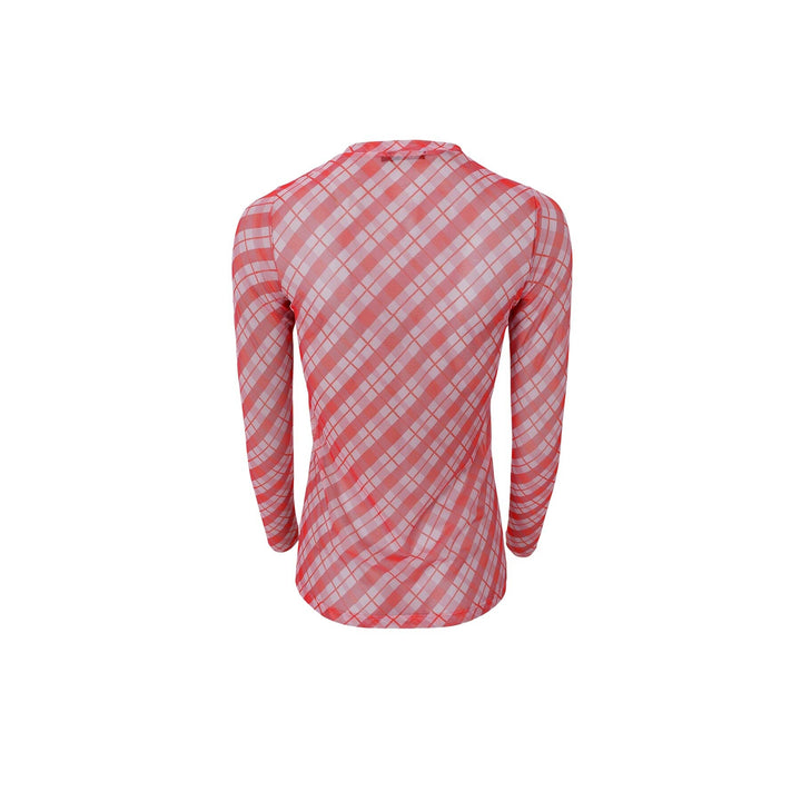 Black Colour - Bcanne Mesh Blouse 41138 - Shirts - Red Check Bluser 