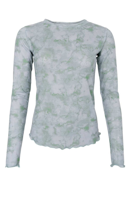 Black Colour - Bcannie Shimmer Mesh Blouse 41070 - Shirts - Green Bluser 