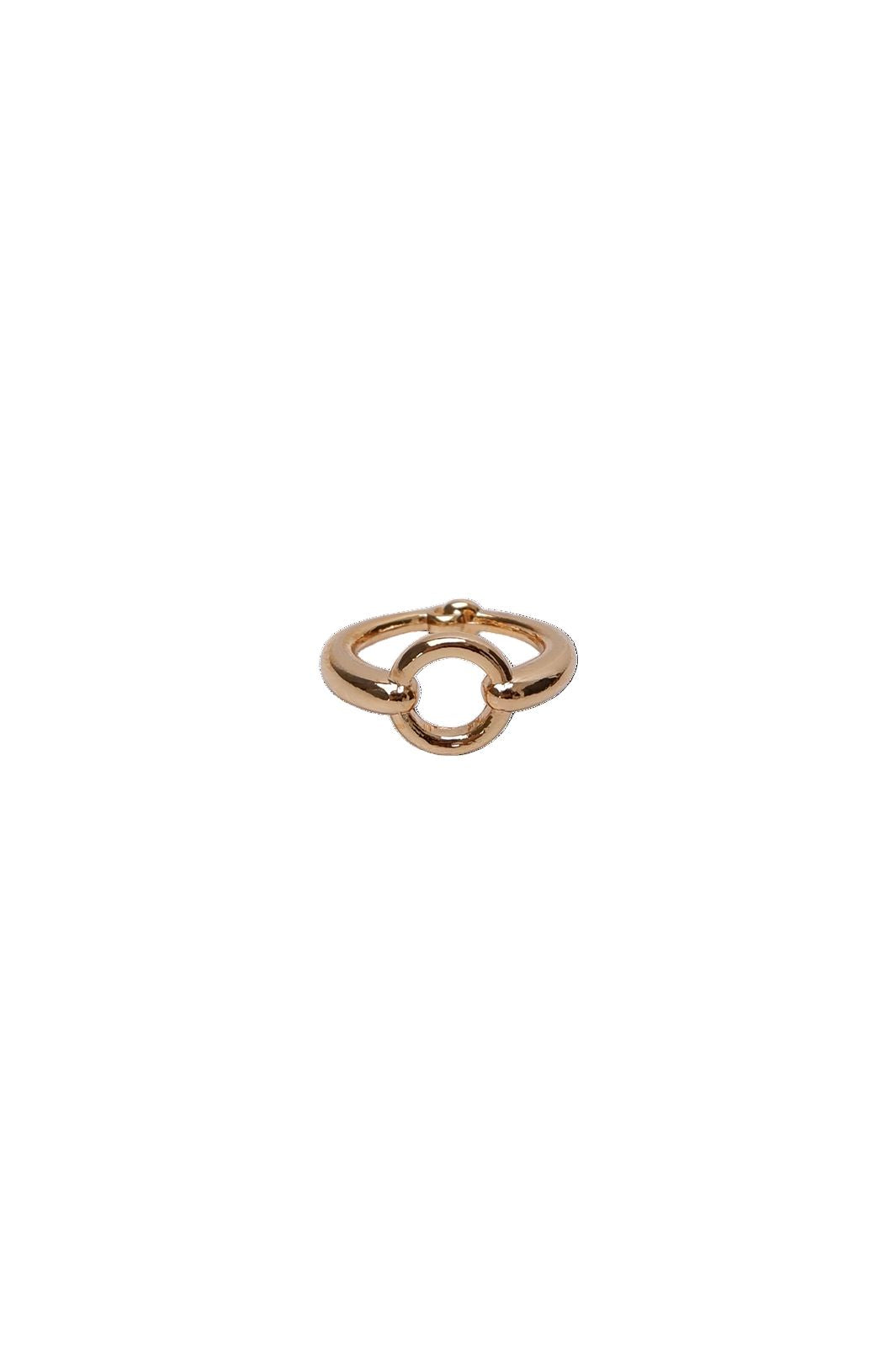 Black Colour - Bcash Mini Scarf Ring 4498 - Gold Coloured