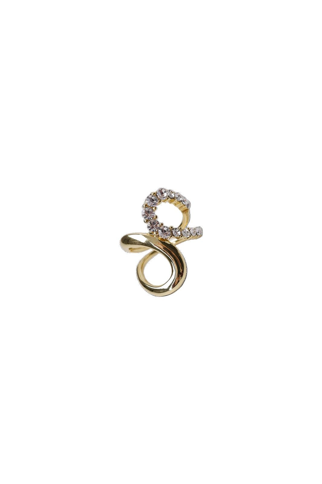 Black Colour - Bcbeau Mini Scarf Ring 4497 - Gold Coloured