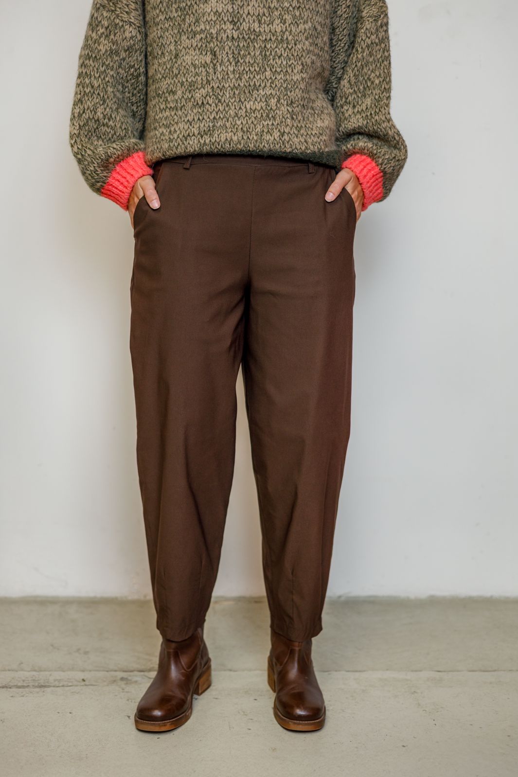 Black Colour - Bcbeverly Barrel Pant 41010 - Hazelnut Brown