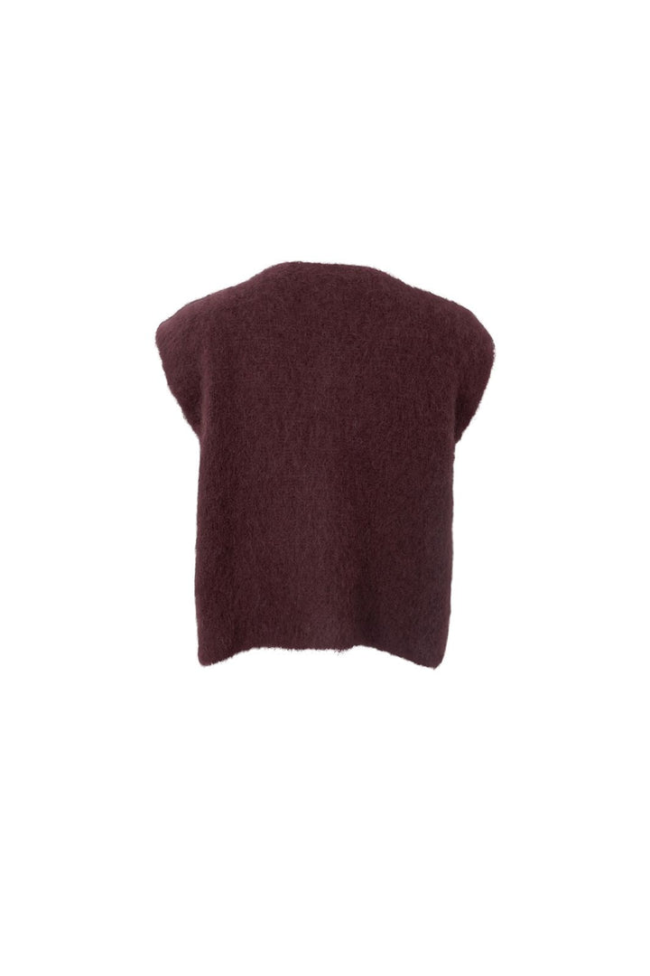 Black Colour - Bcbjoerk Knitted Button Vest 1217 - Coffee