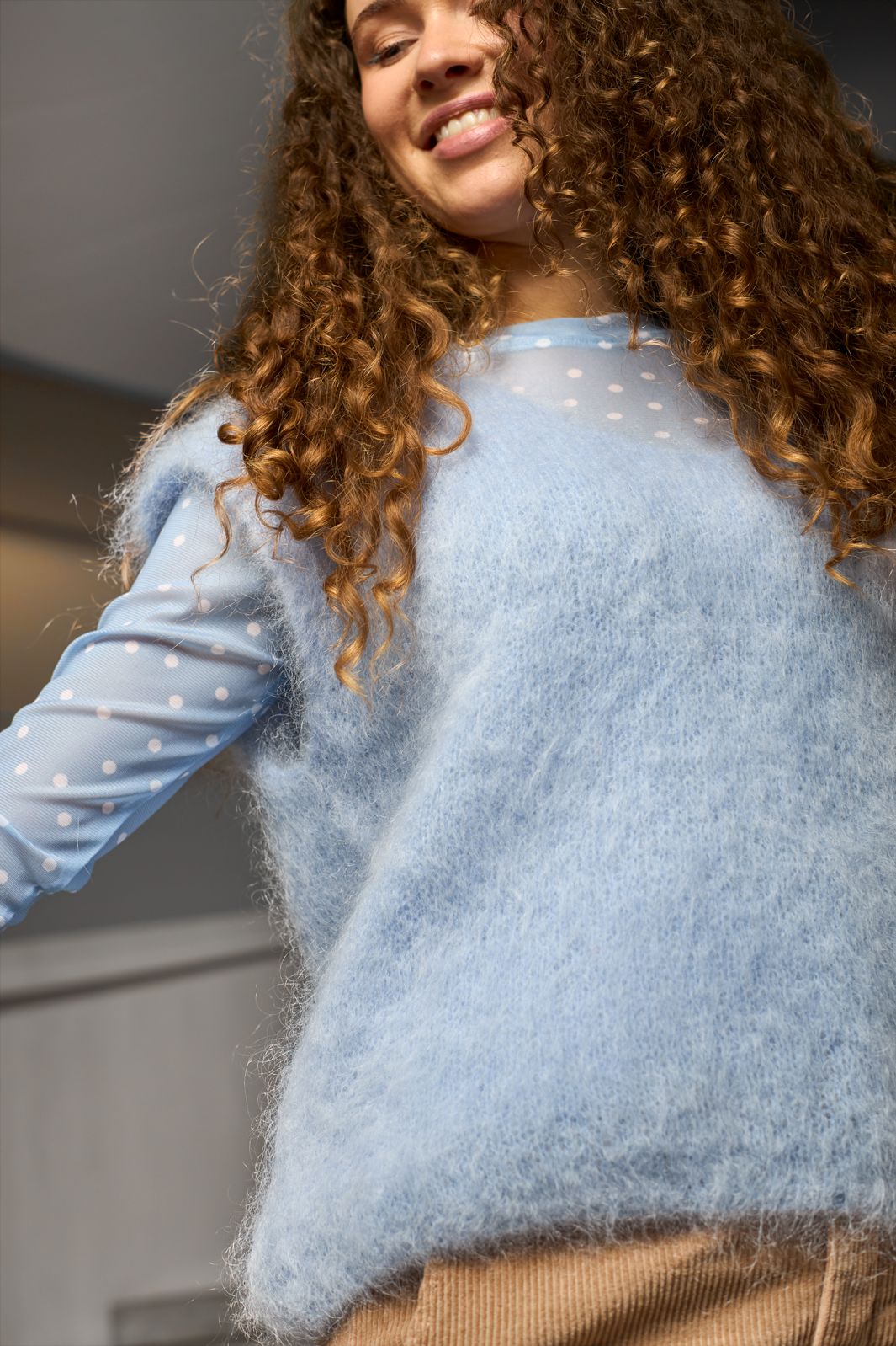 Black Colour - Bcbjoerk Pullover Vest 1252 - Lt. Blue